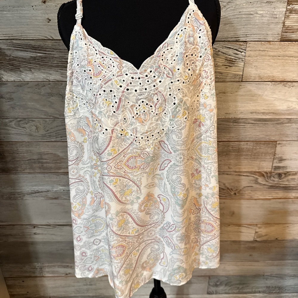 Torrid Cream Paisley Lace Cami